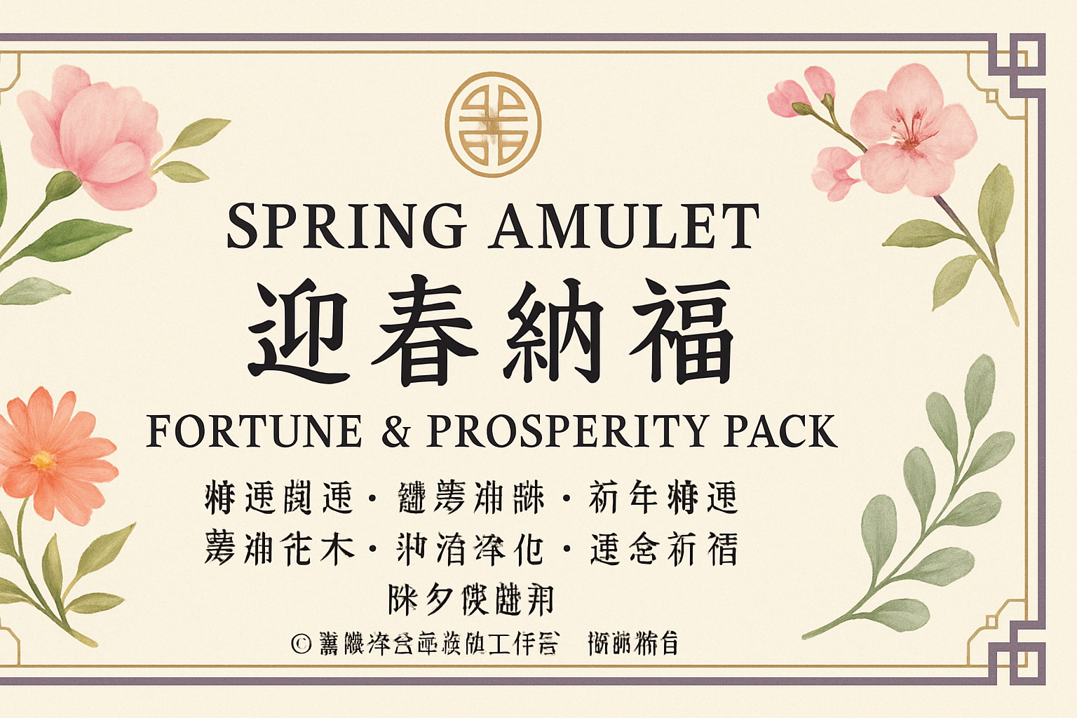 新春御守 福轉鴻運包背面說明